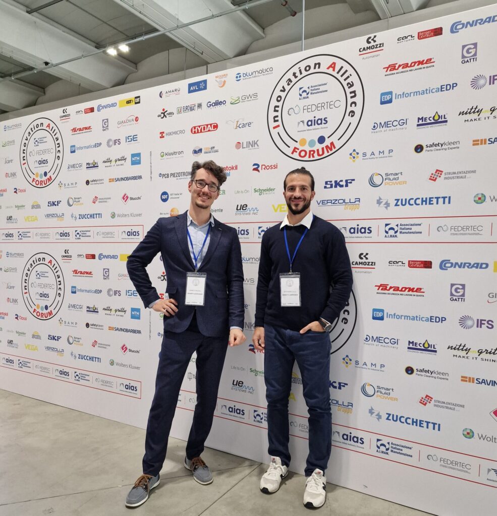 giovanni cillo and marco rizzoli from smartfluidpower at hub meccatronica 2025 in turin